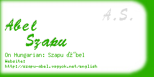 abel szapu business card
